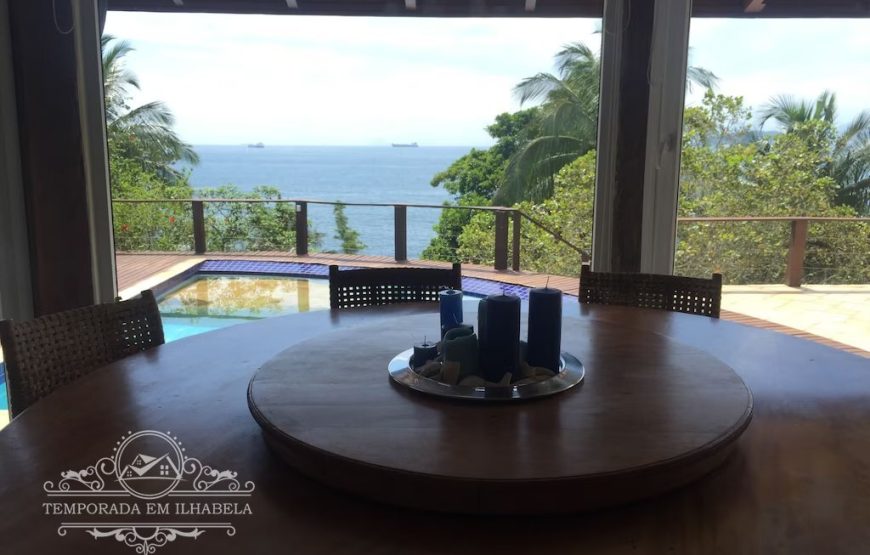 Espaçosa e confortável casa em Ilhabela com deslumbrante vista p/ o mar – Ponta da Sela