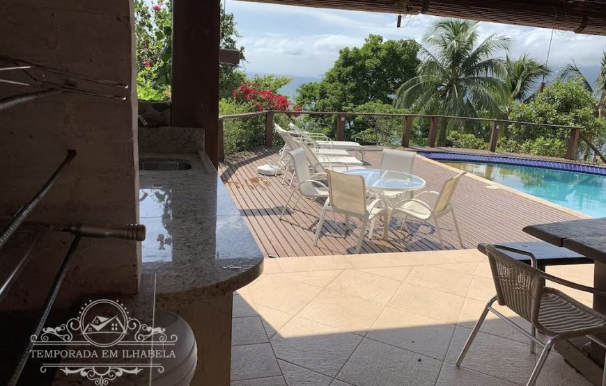 Espaçosa e confortável casa em Ilhabela com deslumbrante vista p/ o mar – Ponta da Sela