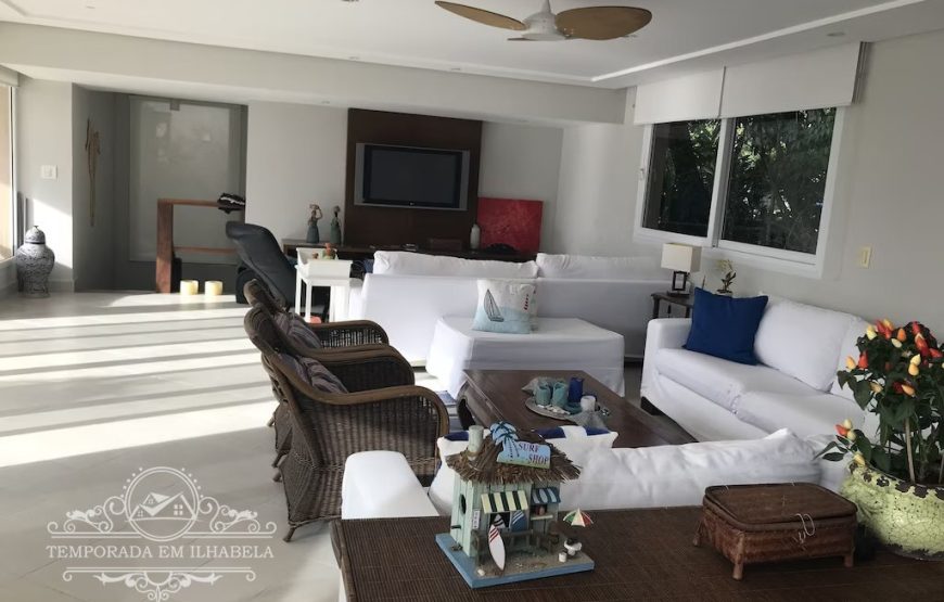 Espaçosa e confortável casa em Ilhabela com deslumbrante vista p/ o mar – Ponta da Sela