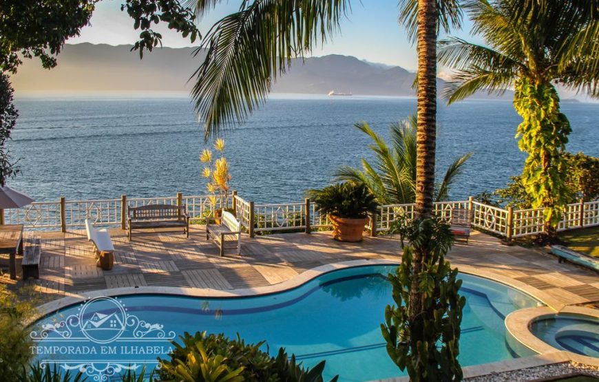 Casa charmosa de luxo frente ao mar em Ilhabela