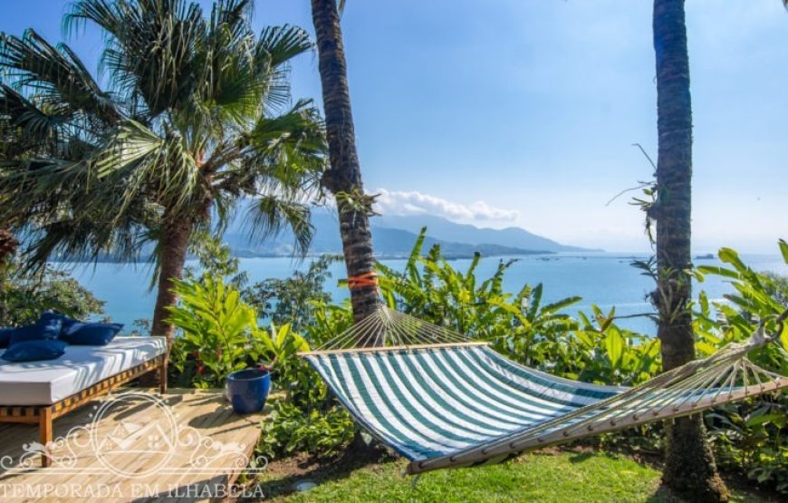 Casa luxuosa,com linda vista para o mar, piscina e sauna  sul, Ilhabela