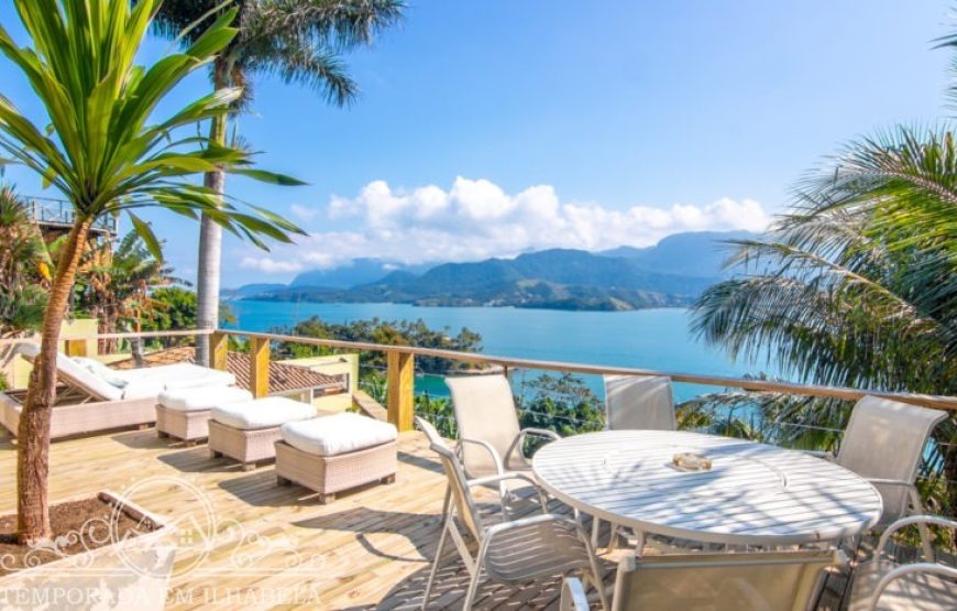 Casa luxuosa,com linda vista para o mar, piscina e sauna  sul, Ilhabela