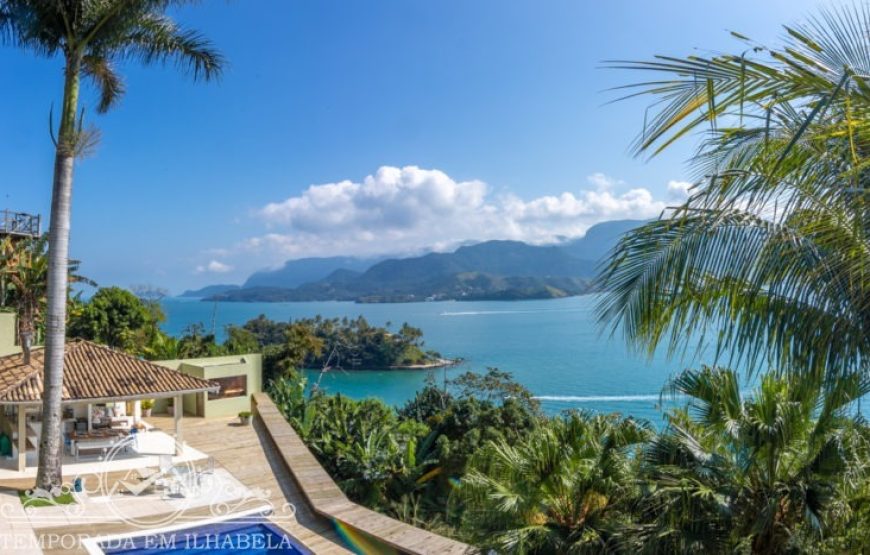 Casa luxuosa,com linda vista para o mar, piscina e sauna  sul, Ilhabela