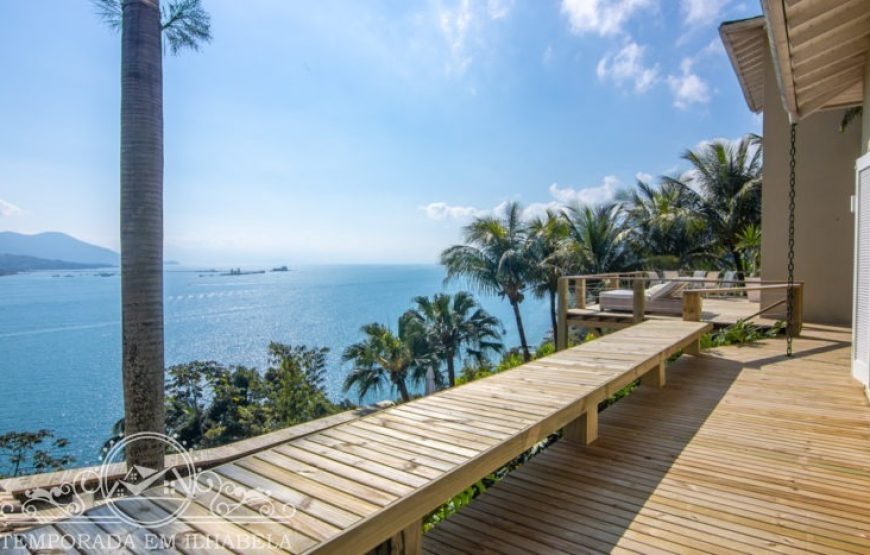 Casa luxuosa,com linda vista para o mar, piscina e sauna  sul, Ilhabela