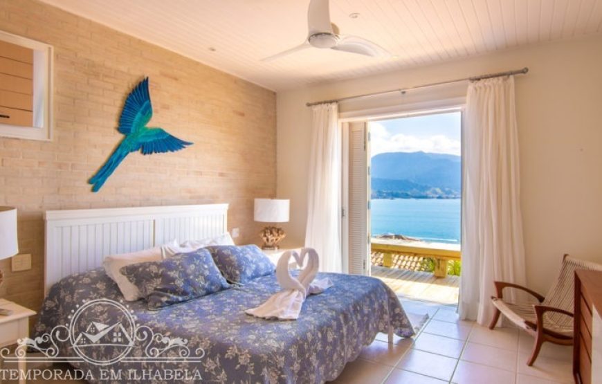 Casa luxuosa,com linda vista para o mar, piscina e sauna  sul, Ilhabela