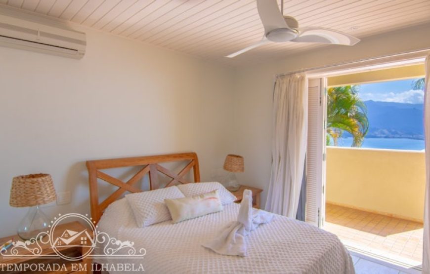 Casa luxuosa,com linda vista para o mar, piscina e sauna  sul, Ilhabela